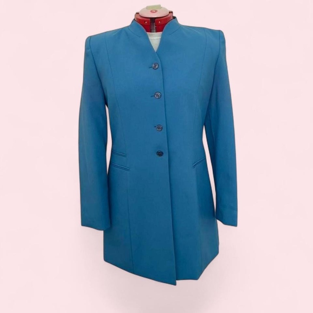 Vintage Larry‎ Levine Cornflower Blue Longline Blazer — Size 10